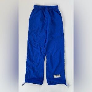 The Giving Movement Bright Blue Women's Nylon Windbreaker Pants Joggers Size XS